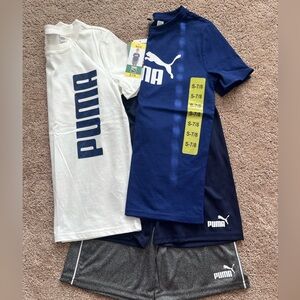NWT Boys Puma Set 2 Tops / 2 Shorts Size S(7/8)